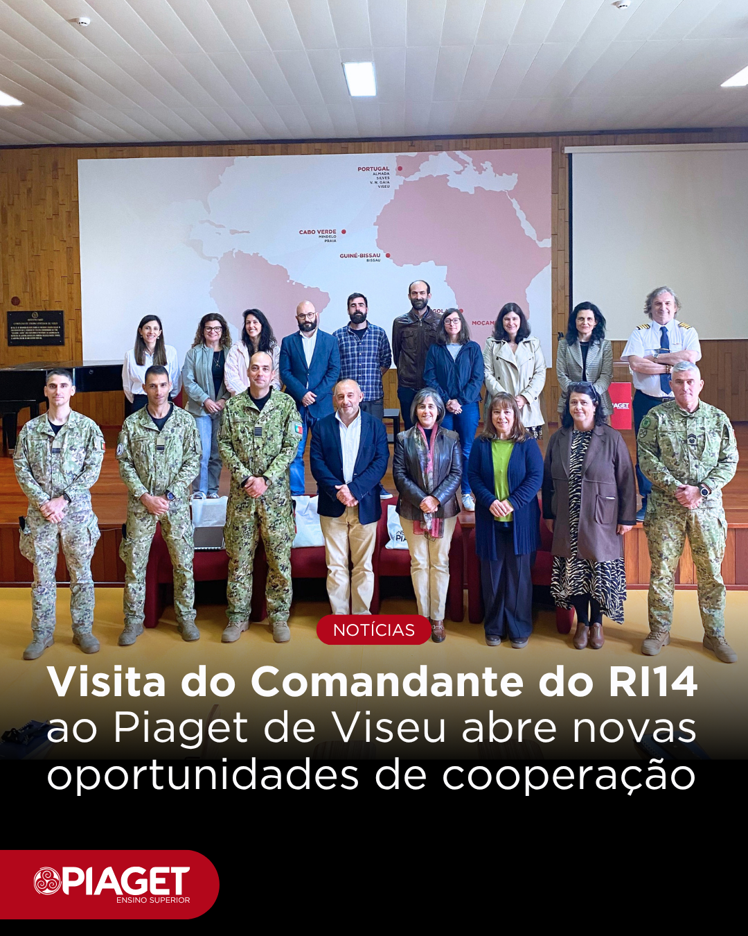 Visita do Comandante do RI14 ao Piaget de Viseu abre novas oportunidades de cooperação